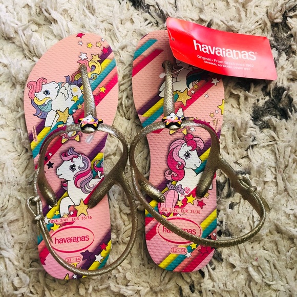 Havaianas My Little Pony Thong Sandals Pink 3/4Y NEW with tags - Picture 8 of 8